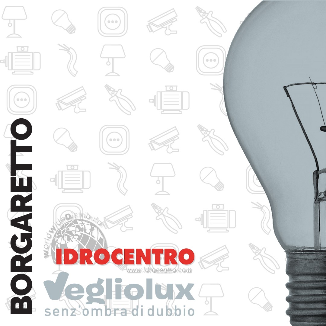 Borgaretto: un punto vendita di Vegliolux per Illuminazione e elettroforniture