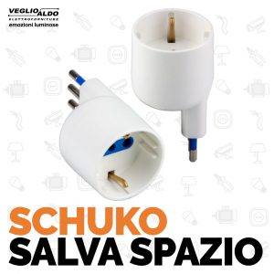 Adattatori Schuko salva spazio di Master Divisione Elettrica da Veglio Aldo, specialisti dell'illuminazione e delle forniture elettriche Torino