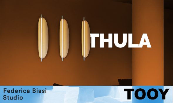 Tooy e Federica Biasi Studio per la collezione Thula: illuminazione applique e sospensioni da Vegliolux
